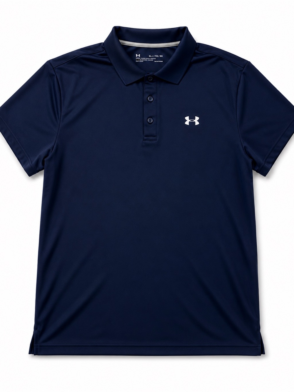 Under Armour Men's Navy Blue Polo Shirt Heatgear Golf Size Shirt Breathable XXL